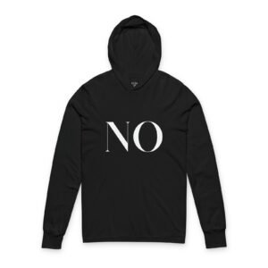 Bailey Fox "No" Long Sleeve Hooded Tee