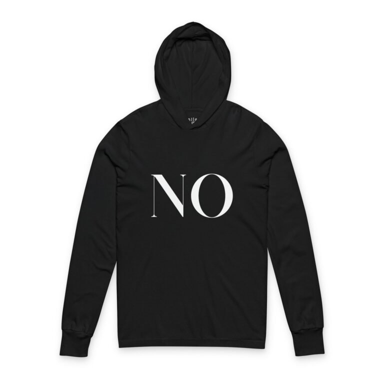 Bailey Fox "No" Long Sleeve Hooded Tee
